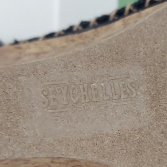 ANTHROPOLOGIE SEYCHELLES SINGAPORE CORK WEDGE SANDALS - Picture 13 of 14